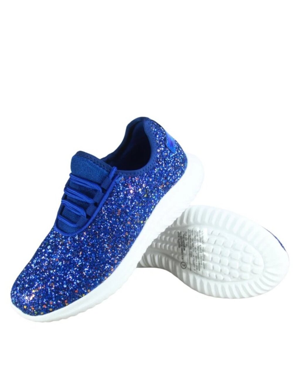 Women's Fashioin Glitter Sparkly Lightweight Metallic Tennis Sneaker Shoes - Picture 14 of 16